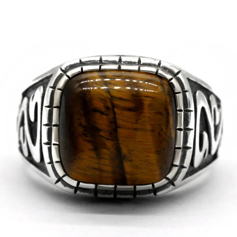 Tigeröga Ring i 925 Sterling Silver